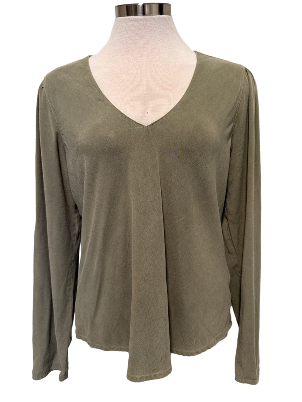 Maven West olive blouse sz S